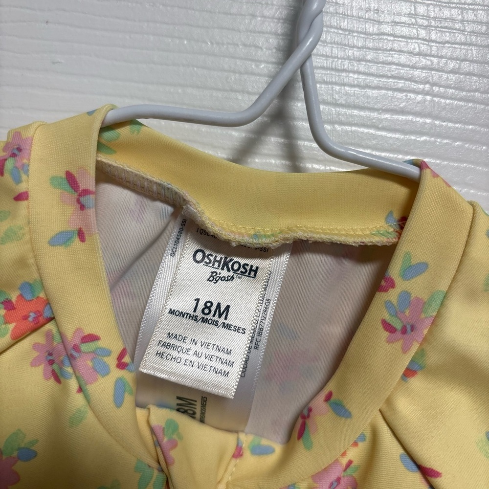 OshKosh B'gosh Yellow Floral Swimsuit - Picture 2 of 3
